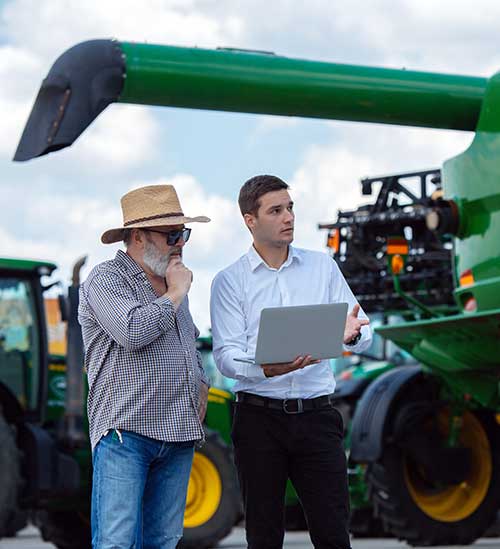 Farmer using AIC fuel consumption control solutions, flow meters and more.
